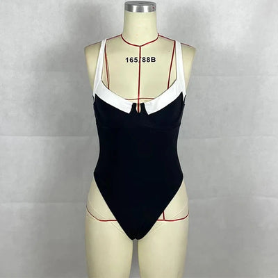 BEACHCICI Women‘s Shoulder Straps Push Up One-Piece Swimsuit Sexy Backless Monokini Swimsuit 2023 Ladies Beach Swimsuit