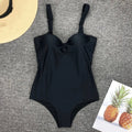 Womens' Beach Swimwear Fashion Sexy Push Up Sexy One-Piece Swimsuit Soild Sleeveless Bathing Suit For Fine Woman Ropa De Mujer