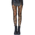 Women Dark Alternative Fishnet Tights Hosiery Snake Jacquard  Pantyhose