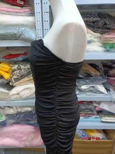 Sexy Black Elegant Mesh Strapless Bandage Women Midi Night Club Party Dresses 2024 Backless Corset Bodycon Summer Dress Vestidos