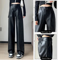 Leather Wide-Leg Pants for Women – High Waisted, Chic & Bold