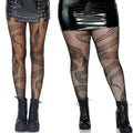 Women Dark Alternative Fishnet Tights Hosiery Snake Jacquard  Pantyhose