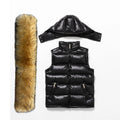 Sporty Chic Hooded Faux Fur Vest – Bold, Sleek, Ski and Street-Ready