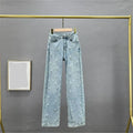 Denim Pants Fashion Beaded Jeans Wide-Leg Pants Female Tide