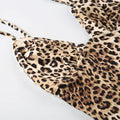 IAMSURE Sexy Slim Leopard Printed Camis Dress With Scarf Elegant Deep V-Neck Sleeveless Maxi Dresses For Women 2024 Summer Lady