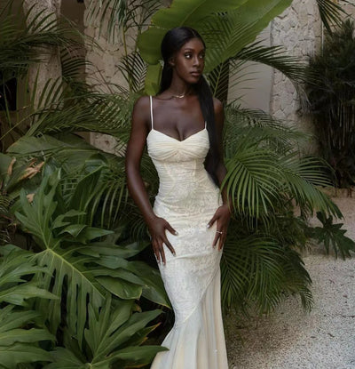 Chic Lacy Cream Dress