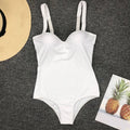 Womens' Beach Swimwear Fashion Sexy Push Up Sexy One-Piece Swimsuit Soild Sleeveless Bathing Suit For Fine Woman Ropa De Mujer