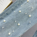 Denim Pants Fashion Beaded Jeans Wide-Leg Pants Female Tide