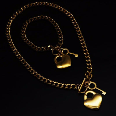 SweetHeart Luckycharm Necklace and Bracelet Set