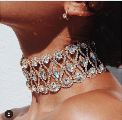 Belle Epoque Crystal Choker - Gold