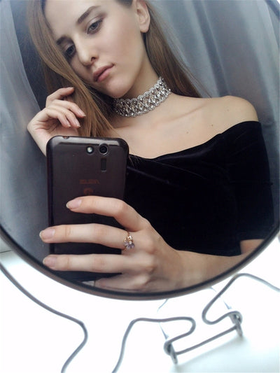 Belle Epoque Crystal Choker -  Silver