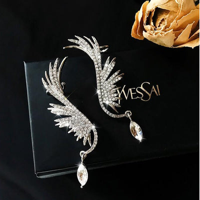 Angel Wings Rhinestone Earrings