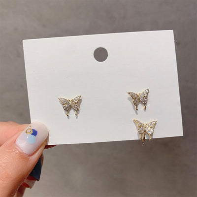 Angel Wings Rhinestone Earrings