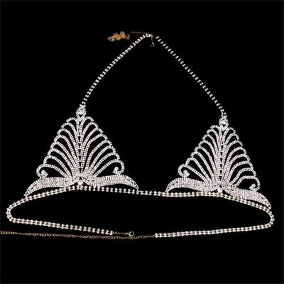 Monarch Crystal Gold Body Chain Jewelry