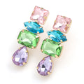 Mimi Rhinestone Water Drop Dangle Earrings