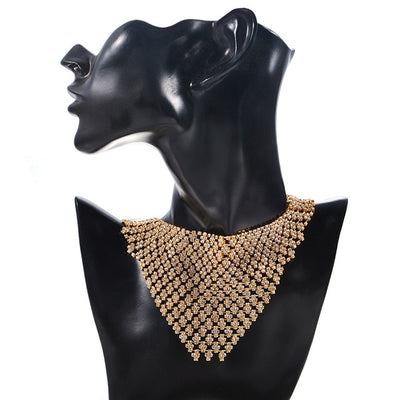 The Statement Moment - Crystal Choker - Gold or Silve r