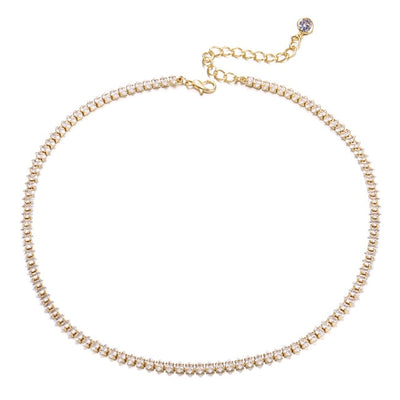 Cubic Zircon Choker - Tennis Necklace