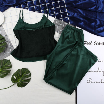 Satin Sleepwear with Spaghetti Straps Pajama