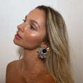 Art Deco Rhinestone Statement Earrings