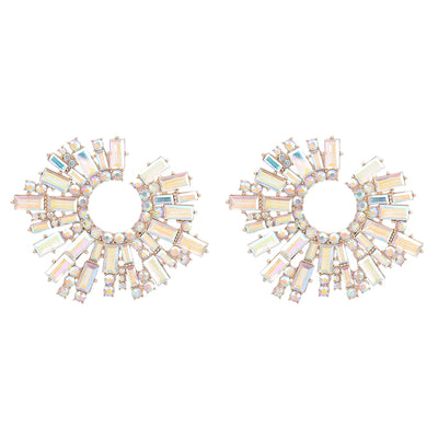 Art Deco Rhinestone Statement Earrings