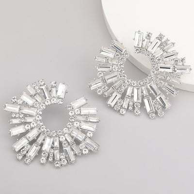Art Deco Rhinestone Statement Earrings