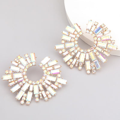 Art Deco Rhinestone Statement Earrings