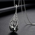 Crystal Dropper Long Pendant