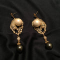 Leopard Pearl Pendant Earrings
