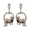 Black Spot Leopard Earring
