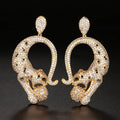Leopard Statement Crystal Earrings
