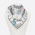 Justice - Tarot Twill Bow Silk Scarf