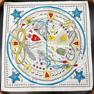 Wheel of Fortune -Tarot Silk Scarf