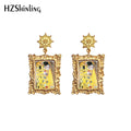 Gustav Klimt Kiss Painting - Drop Earrings Variants