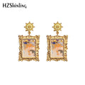Gustav Klimt Kiss Painting - Drop Earrings Variants