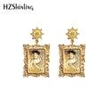 Gustav Klimt Kiss Painting - Drop Earrings Variants