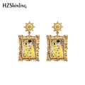 Gustav Klimt Kiss Painting - Drop Earrings Variants