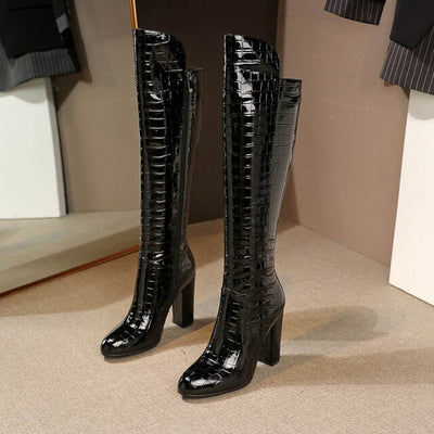 Round Toe Knee High Boots