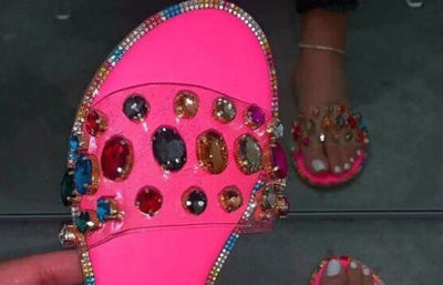 Gemima Crystal Studded Slippers