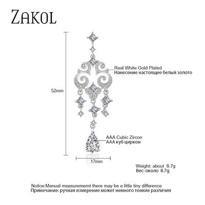 Exquisite Cubic Zircon Chandelier Earring