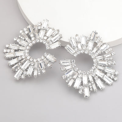 Art Deco Rhinestone Statement Earrings